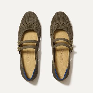 The Double Buckle Mary Jane - Safari Crochet