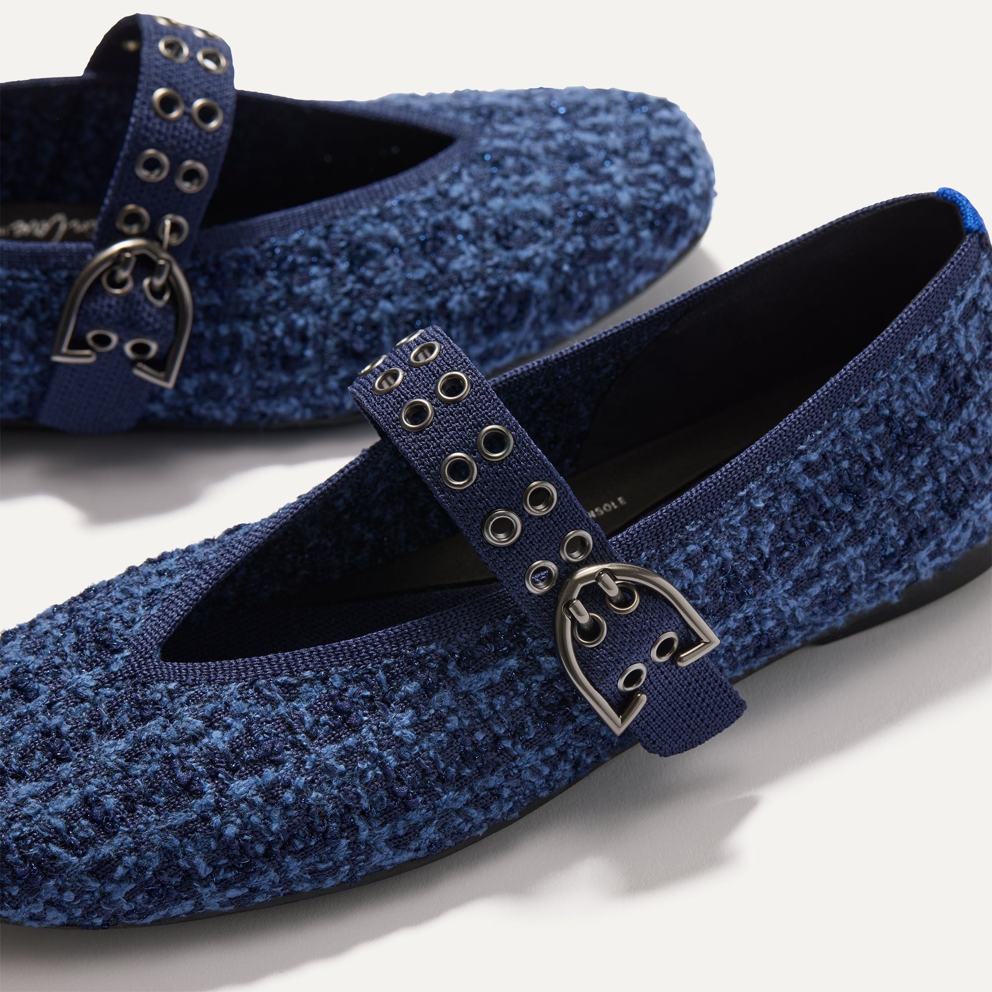 The Max Buckle Mary Jane - Blue Tweed - Image 2